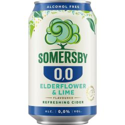 Somersby бъз и лайм 0.0%, кен (330 мл)
