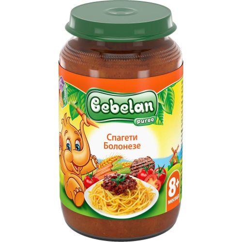 Bebelan пюре спагети болонезе 8+ (220 г)