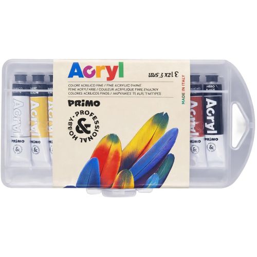 Primo акрилни бои 12 цвята, 7.5 мл (1 бр.)