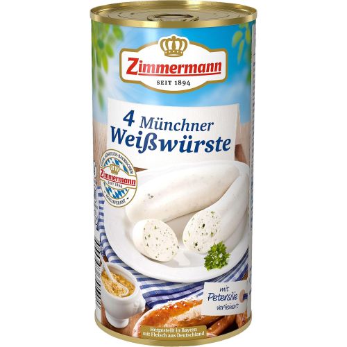 Zimmermann бяла наденица, 4 бр. (250 г)