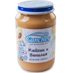 Ганчев пюре млечна каша с кайсия и ванилия (190 г)