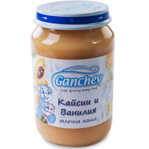 Ганчев пюре млечна каша с кайсия и ванилия (190 г)
