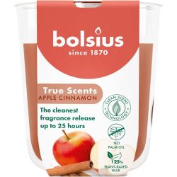 Bolsius True Scents свещ в чаша ябълка и канела, 50 мм х 80 мм (1 бр.)