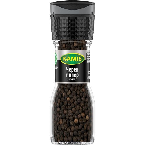 Kamis черен пипер зърна, мелничка (42 г)