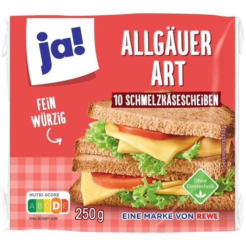 Ja! топено сирене Алгой, тост (250 г)