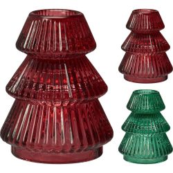 Стъклена поставка за свещ, 6 см х 8 см (1 бр.)