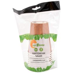 eco4home картонени чаши 300 мл (9 бр.)