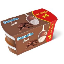 Danone Danette Duo шоколад, 4 бр. х 115 г (460 г)
