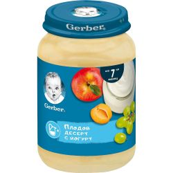 Gerber пюре плодов десерт йогурт (190 г)