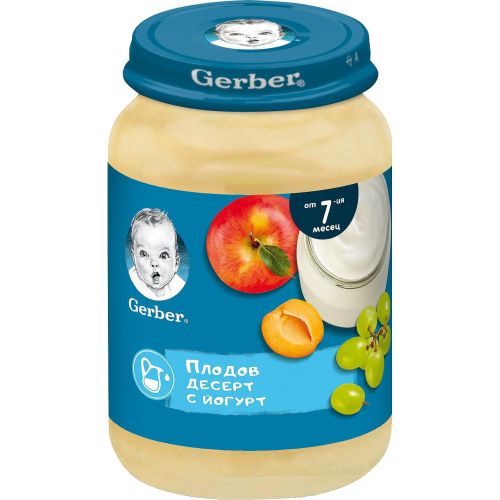 Gerber пюре плодов десерт йогурт (190 г)