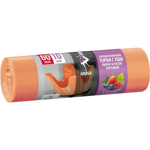 Anna Zaradna торби за смет с аромат на плодове, 10 бр. х 60 л (10 бр.)