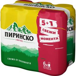 Пиринско Pack Пиринско светло 500 мл, 6 бр. (3 л)
