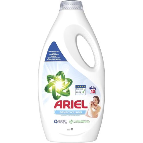 Ariel Sensitive Skin течен преперат за пране за бебешки дрехи, 40 пранета (2 л)