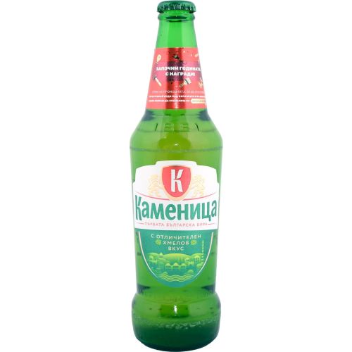 Каменица светла бира в стъклена бутилка (500 мл)