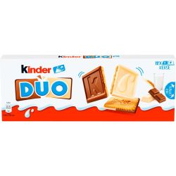 Kinder Duo бисквити с млечен и бял шоколад (150 г)