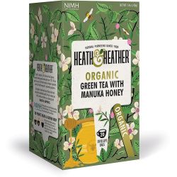Heath & Heather био зелен чай с мед от манука, 20 бр. (40 г)