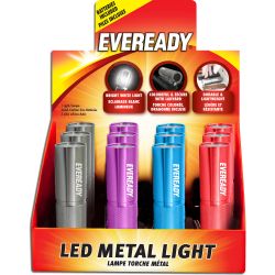 Energizer Eveready метално цветно фенерче с батерии AAA (1 бр.)