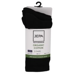 Jepa спортни чорапи с органичен памук черно (3 бр.)