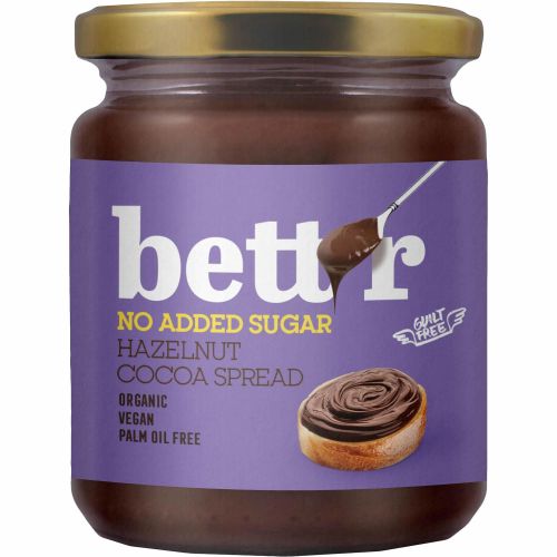Bettr био лешниково-какаов крем за мазане без добавена захар (250 г)