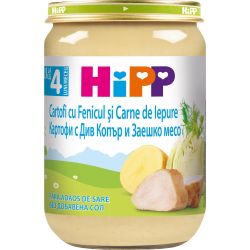 Hipp био пюре картофи, копър и заешко (190 г)