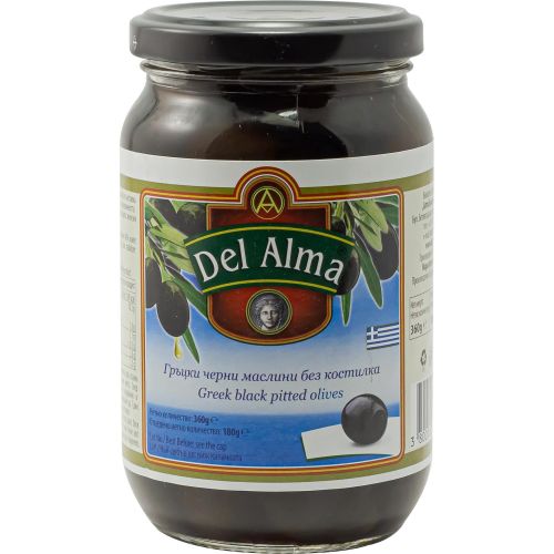 Del Alma зелени маслини без костилки (360 г)
