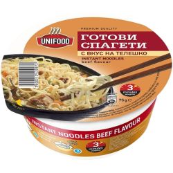 Unifood нудли в купа с вкус на телешко (75 г)