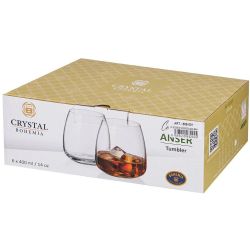 Bohemia Anser Cristallin комплект чаши за уиски 400 мл (6 бр.)