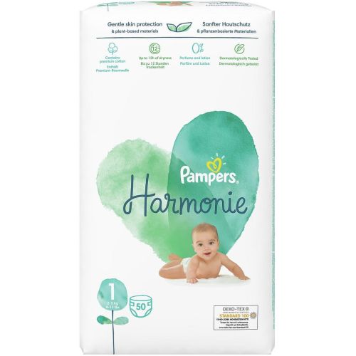 Pampers Pure пелени New Born 1, 2 кг - 5 кг (50 бр.)