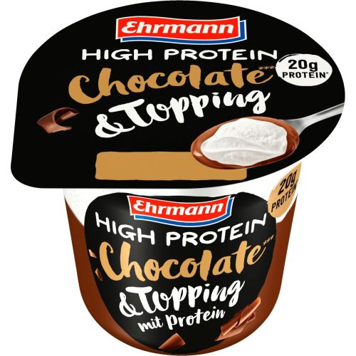 Ehrmann Chocolate & Toppping протеинов пудинг (200 г)
