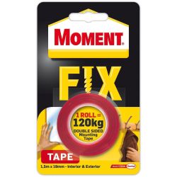 Moment Fix двойнозалепяща монтажна лента, 120 кг, 1.5 м х 19 мм (1 бр.)