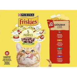 Purina Friskies пауч храна за котки с телешко месо, 12 бр. х 85 г (1.02 кг)