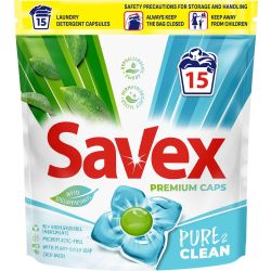 Savex Premium Pure & Clean капсули за пране, 15 пранета (15 бр.)