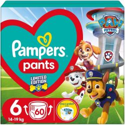 Pampers Paw Patrol гащички, размер 6 (60 бр.)