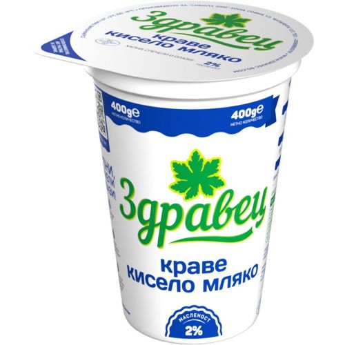 Здравец краве кисело мляко 2% (400 г)