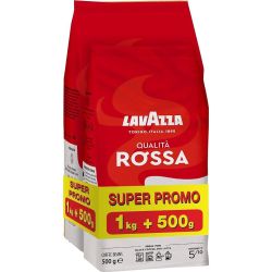 Lavazza Qualita Rossa кафе на зърна промопакет 1кг + 500 г (1.5 кг)