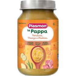 Plasmon пюре зеленчуци с бебешка паста и говеждо месо, 7+ м (200 г)