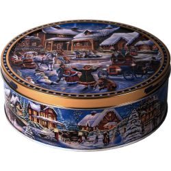 Jacobsen's Bakery Winter Village датски бисквити, метална кутия (400 г)