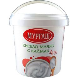 Мургаш краве кисело мляко с каймак 4% (900 г)