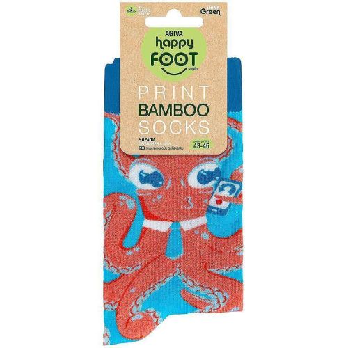 Happy Foottopia принт чорапи, 78% бамбук, октопод, размер 43-46 (1 бр.)