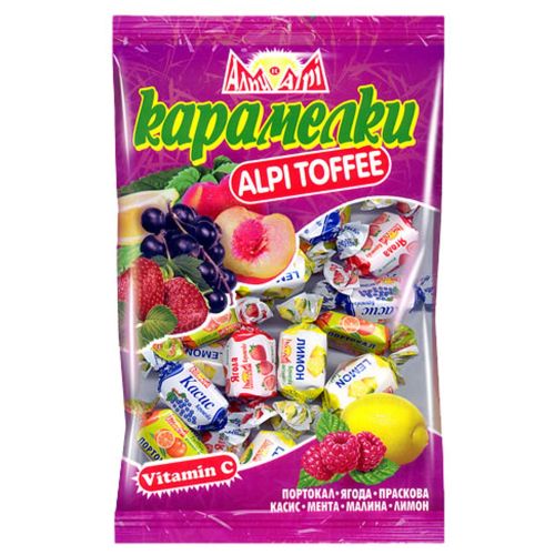Алпи карамелки с плод асорти (90 г)