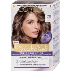 Excellence Cool Creme Ultra Ash Blond боя за коса 7.11 (1 бр.)