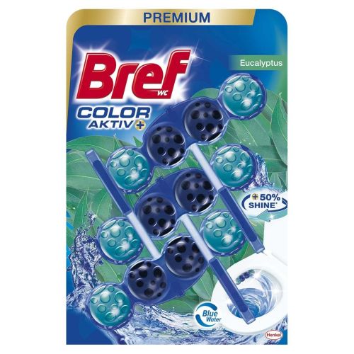 Bref Color Aktiv ароматизатор за тоалетна с евкалипт, 3 бр. х 50 г (150 г)