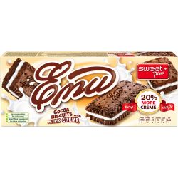 Sweet+ Еми сандвич бисквити с млечен крем (160 г)