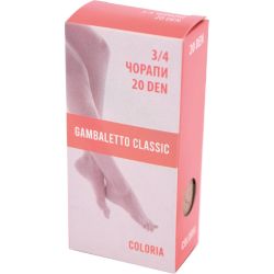 Coloria 3/4 чорапи обикновени 20 DEN цвят черно (1 бр.)