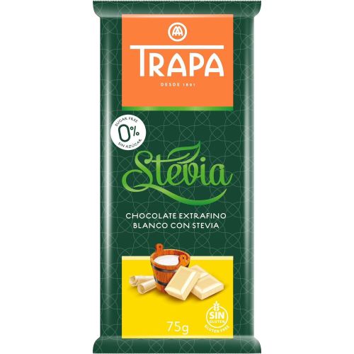 Trapa бял шоколад със стевия (75 г)