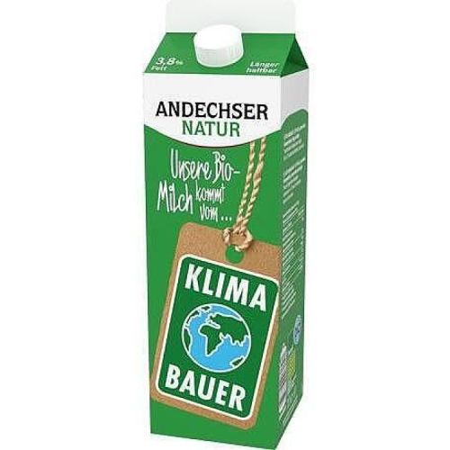 Andechser Natur био мляко UHT 3.8% (1 л)