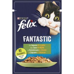 Purina Felix храна за котки в зряла възраст, грил в желе, заек (85 г)