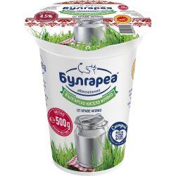Булгареа краве кисело мляко 4.5%, ЗНП (500 г)
