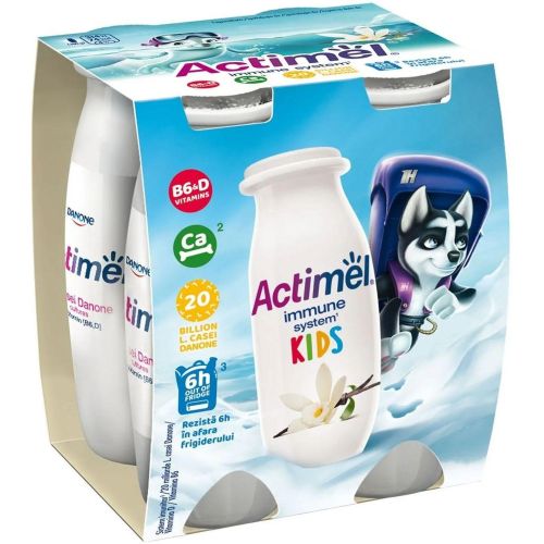 Danone Actimel ванилия за деца, 4 бр. х 100 мл (400 мл)