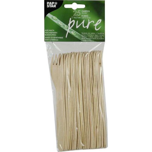 Papstar дървени вилици, 165 мм (25 бр.)